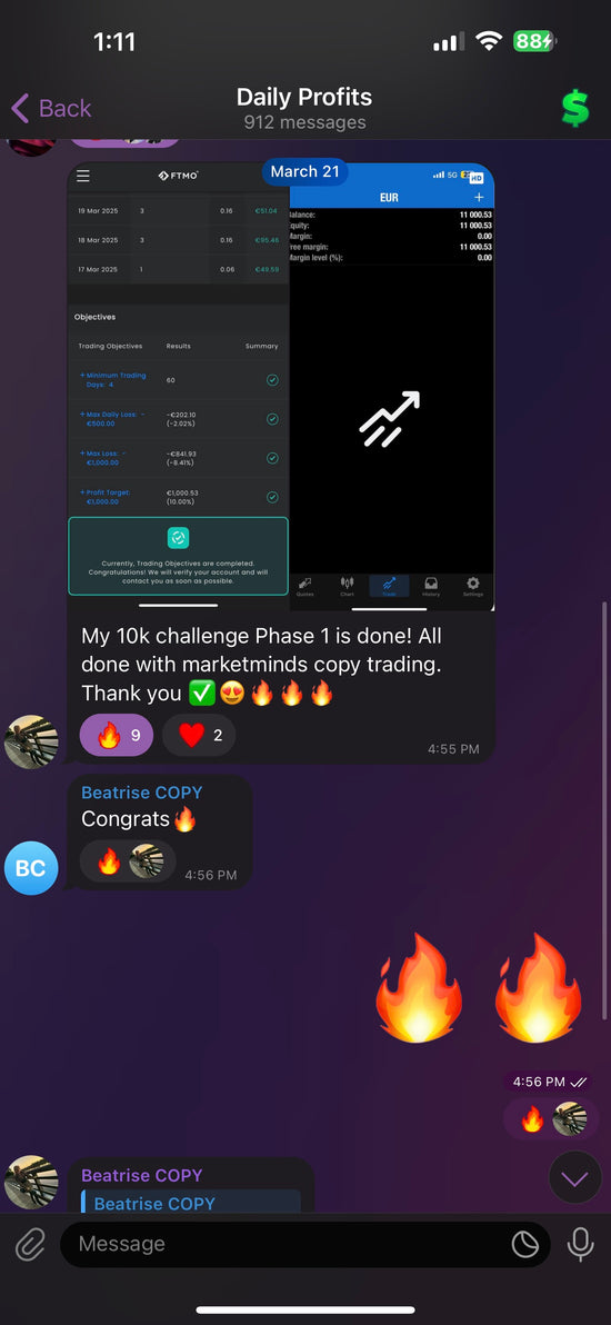 Trader passed FTMO